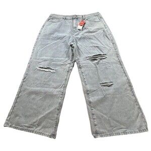 Cider Distressed Wide Leg Jeans “Your Closets Happy Hour” Womens Size 2XL NWT
